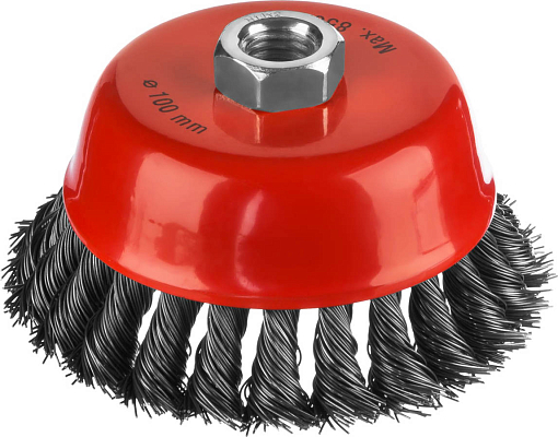 Фото 0 товара Щетка-крацовка чашечная для УШМ MIRAX 35104-100 d 100 мм