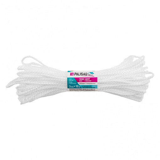 Фото 2 товара Шнур бельевой полипропиленовый с сердечником, 3 мм, L 15 м, белый, Home Palisad