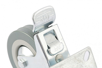 Колесо поворотное с тормозом D 75 мм, крепление платформенное Сибртех - фото 2