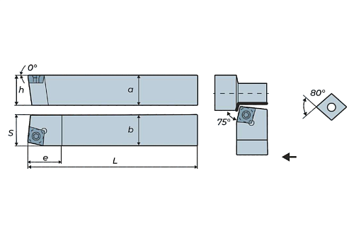Фото 1 товара SCBCR1212H09 державка для наружного точения Deskar
