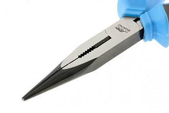 Длинногубцы прямые 200 мм, хром-ванадий, двухкомпонентные рукоятки Барс - фото 2