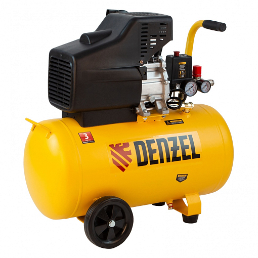 Фото 1 товара Компрессор воздушный, прямой привод DC1500/50, 1.5 кВт, 50 литров, 220 л/мин Denzel