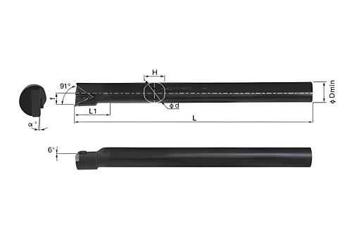 Фото 1 товара S20R-STFNL16 державка для внутреннего точения Deskar