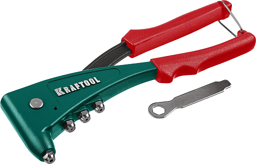 Фото 4 товара Заклепочник 31173-H6_z01 KRAFTOOL заклепки 2.4-4.8 мм - алюминий и сталь, 2.4-4.0 - нерж сталь, в кейсе, с набором заклепок, заклепочник 31173-H6_z01