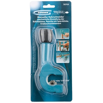 Труборез ручной "Piranha", 6-23 мм, 1/4-7/8, мех. рег. заж. трубы, трещ. с храп. мех.Gross - фото 3