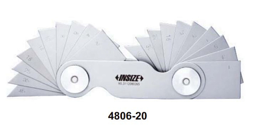 Фото 0 товара Шаблон угловой 1-45° погрешность ±30' INSIZE