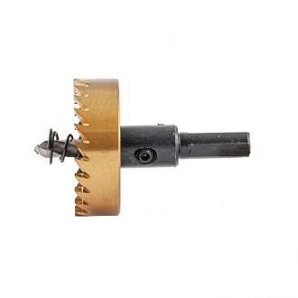 Коронка по металлу HSS, 45 мм, нитридтитановое покрытие Denzel - фото 1