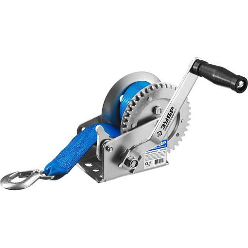 Фото 0 товара Лебедка барабанная тяговая ленточная Зубр 43115-0.5