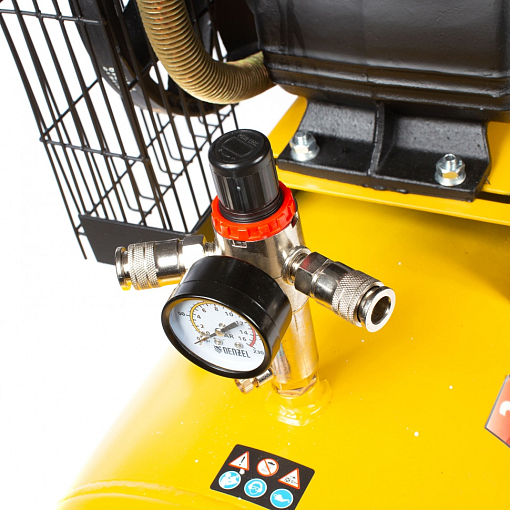 Фото 6 товара Компрессор воздушный BCV2300/100, ременный привод, 2.3 кВт, 100 литров, 440 л/мин Denzel