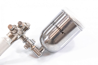 Краскораспылитель пневм. для финишных работ с верх. бачком V 0,1 л, сопло D 0,5 мм Matrix - фото 7