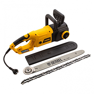 Пила цепная электрическая EDS-2000, 2 кВт,продольная, шина 40 см, шаг 3/8, паз 1.3 мм, 56 звеньев Denzel - фото 5