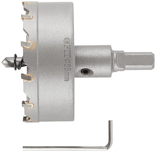 Фото 1 товара Коронка кольцевая с карбидными вставками Профи (для отверстий в нержавеющей стали) 68 мм