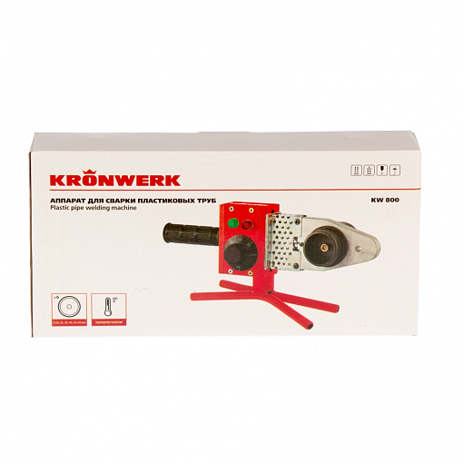 Фото 7 товара Аппарат для сварки пласт. труб К W 800, 800 Вт, 300 °C, 20-25-32-40-50-63 мм Kronwerk