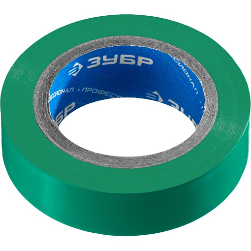 Фото 0 товара Зеленая изолента ПВХ, 10 м х 15 мм Зубр 1233-4