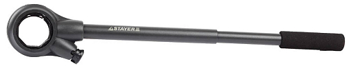 Фото 0 товара Трещотка для клуппов STAYER 1/4"-1 1/4", ручка 620 мм, двухкомпонентная ручка, 28265-1/4-5/4