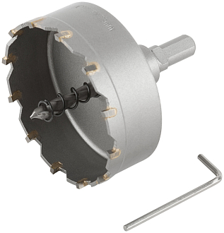 Коронка кольцевая с карбидными вставками Профи (для отверстий в нержавеющей стали) 73 мм - фото 1