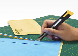 OLFA 9 мм, сегментированное лезвие, автофиксатор, Нож OL-180-BLACK - фото 4