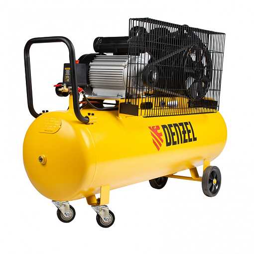 Фото 0 товара Компрессор воздушный BCV2300/100, ременный привод, 2.3 кВт, 100 литров, 440 л/мин Denzel