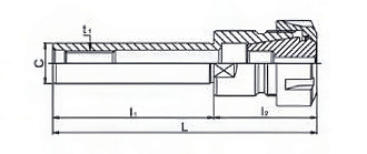 C25-ER16-150 патрон цанговый ц/х с обыч. гайкой Zegyo - фото 2