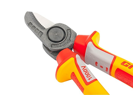 Фото 1 товара Кабелерез, диэлектрические рукоятки до 1000 В, трехкомпонентные рукоятки, 160 мм Gross