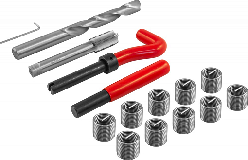 Фото 1 товара Набор для восстановления резьбы M14x1.5, 15 предметов, THORVIK