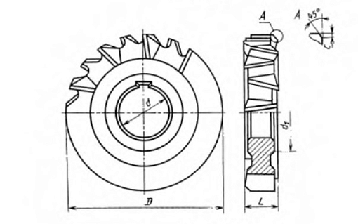 Фото 1 товара Фреза трехсторонняя 63х6х22 Р6М5 прямой зуб 2240-0203