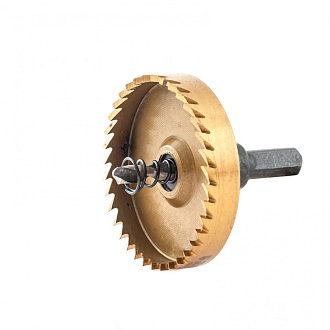 Коронка по металлу HSS, 63 мм, нитридтитановое покрытие Denzel - фото 2