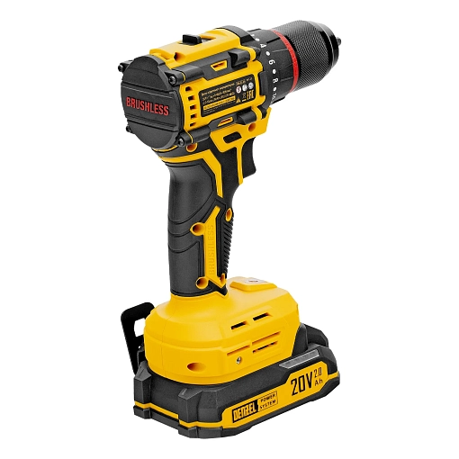 Фото 2 товара Дрель-шуруповерт аккумуляторная бесщет. CDH-BL-20, Li-Ion, 20 В, Denzel