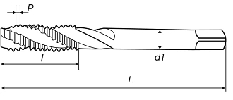 Метчик м/р 10х1.25 кл.2 HSS-V винт. гл. ZUMO - фото 2