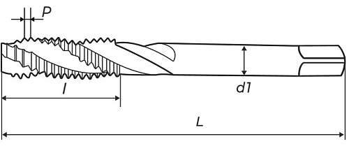 Фото 1 товара Метчик м/р 10х1.25 кл.2 HSS-V винт. гл. ZUMO