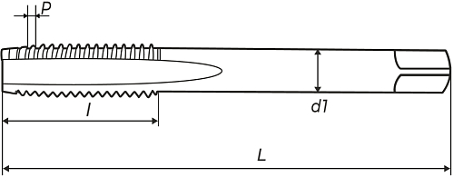 Фото 1 товара Метчик м/р 24х3 кл.2 HSS-V TiN скв. ZUMO